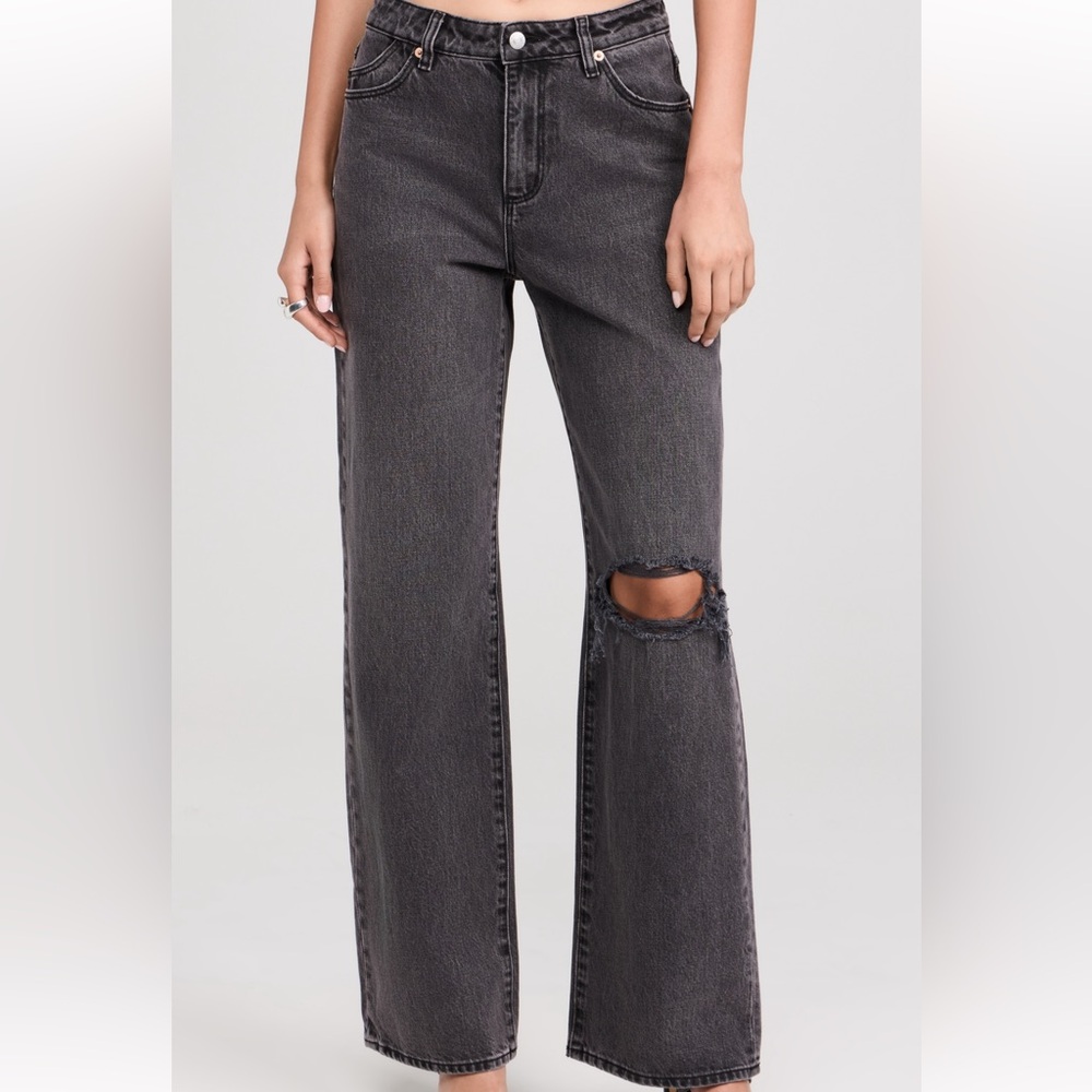 NWT ROLLAS Women's Black Distressed Jeans size 26